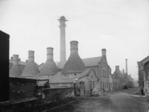 Example of large pottery, Worcester from the back gate 1895 - courtesy Worcester Porcelain Museum